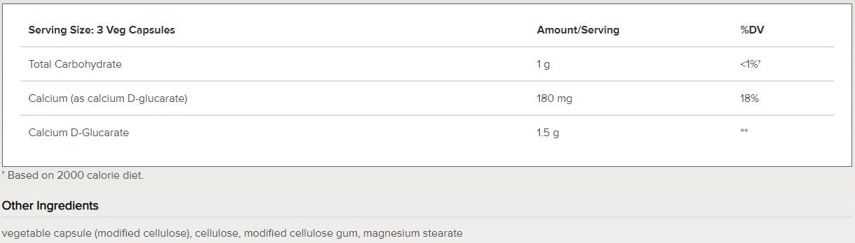 Integrative Therapeutics Calcium D-Glucarate 90