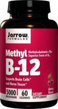 Load image into Gallery viewer, Jarrow Formulas Methyl B-12 5000mcg 60 lozenges - Cherry Flavor