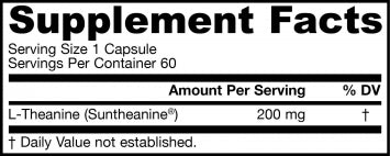 Jarrow Formulas Theanine 60 capsules