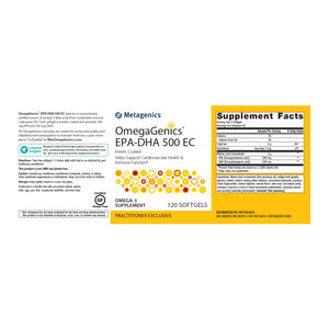 Metagenics OmegaGenics™ EPA-DHA 500 EC 120 Lemon softgels