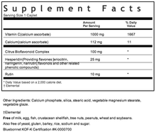 Load image into Gallery viewer, Bluebonnet Buffered Vitamin C 1000mg Supplement Facts