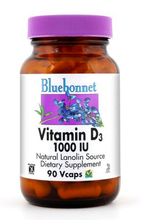 Load image into Gallery viewer, Bluebonnet Vitamin D3 1000IU Capsules