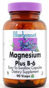 Bluebonnet Magnesium Plus B-6 90 capsules Front