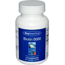 Load image into Gallery viewer, Allergy Research Group Biotin 5000 60 capsules Front