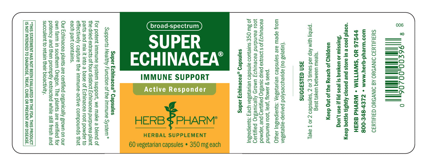 Herb Pharm Super Echinacea Label