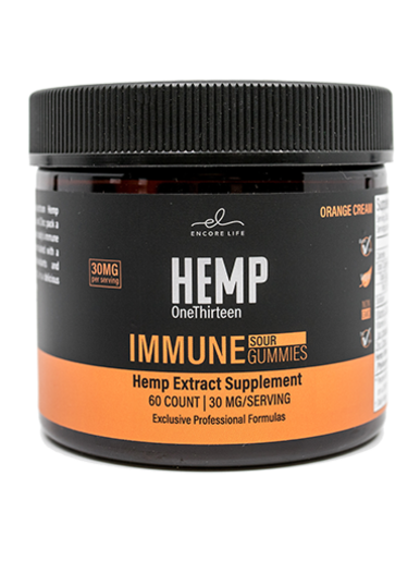 HEMP OneThirteen Immune Sour Gummies Orange Cream 60 Gummies
