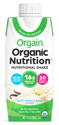 Organic Nutrition Shake Sweet Vanilla Bean Single Serving Pack