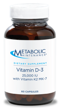 Vitamin D-3 25,000 IU 60 Capsules