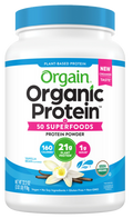 Organic Protein + Superfoods Protein Powder Plant Based Vanilla Bean 18 Servings