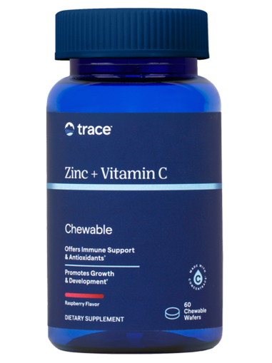 Zinc + Vitamin C Chewable Raspberry Flavor 60 Chewable Wafers