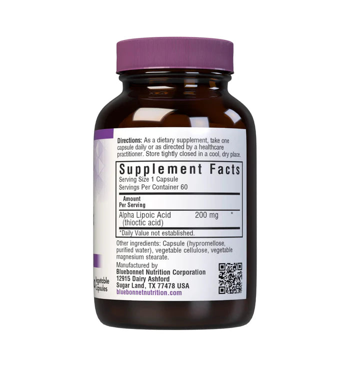 Bluebonnet Alpha Lipoic Acid 200mg 60 vcaps