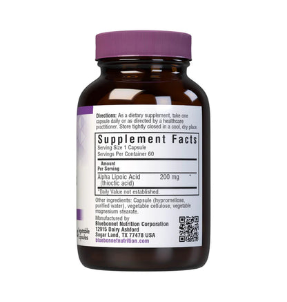 Bluebonnet Alpha Lipoic Acid 200mg 60 vcaps