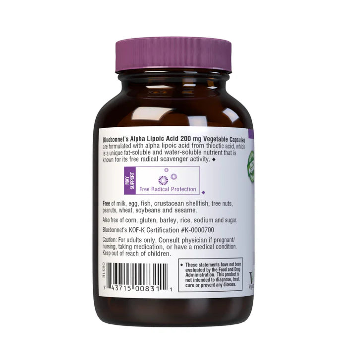 Bluebonnet Alpha Lipoic Acid 200mg 60 vcaps