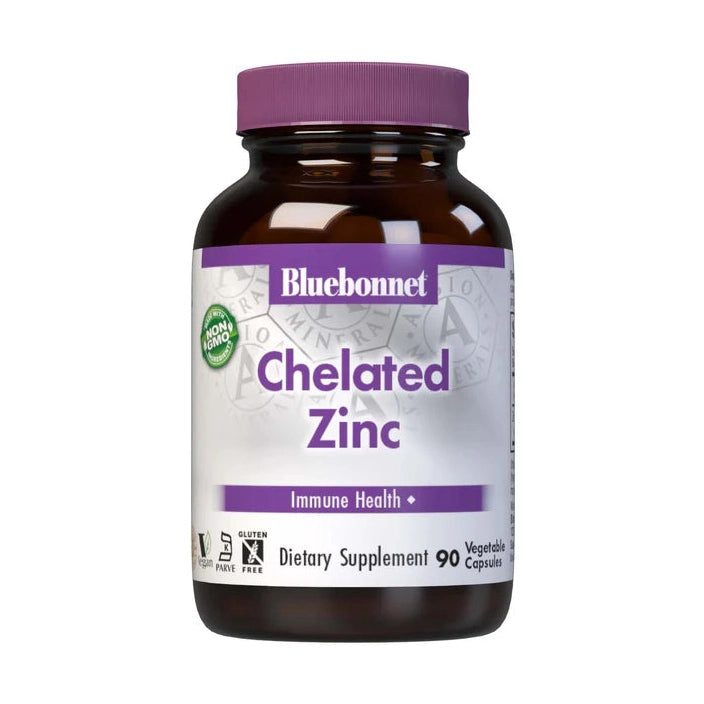 Bluebonnet Chelated Zinc 30 mg 90 Vcaps