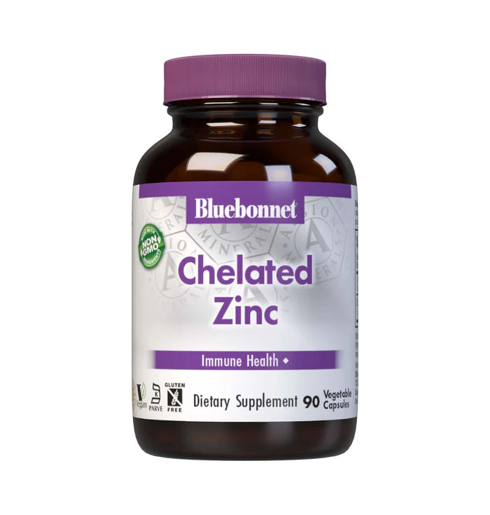 Bluebonnet Chelated Zinc 30 mg 90 Vcaps