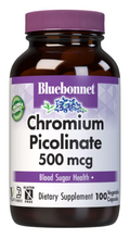 Load image into Gallery viewer, Bluebonnet Chromium Picolinate 500mcg 100 capsules