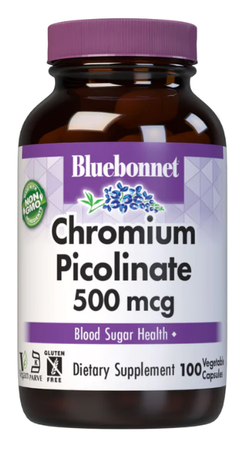 Bluebonnet Chromium Picolinate 500mcg 100 capsules