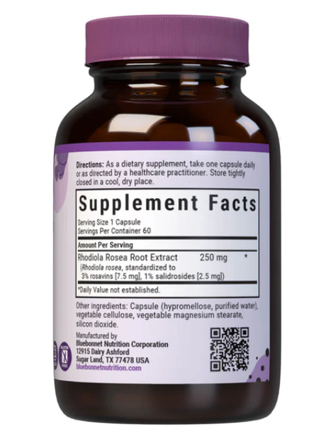 Bluebonnet Rhodiola Rosea 60 capsules