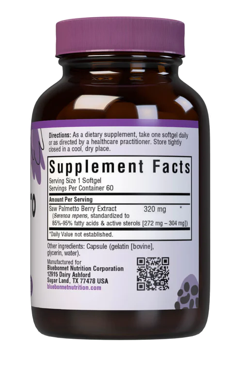 Bluebonnet Saw Palmetto Extra-Strength 320mg 60 softgels