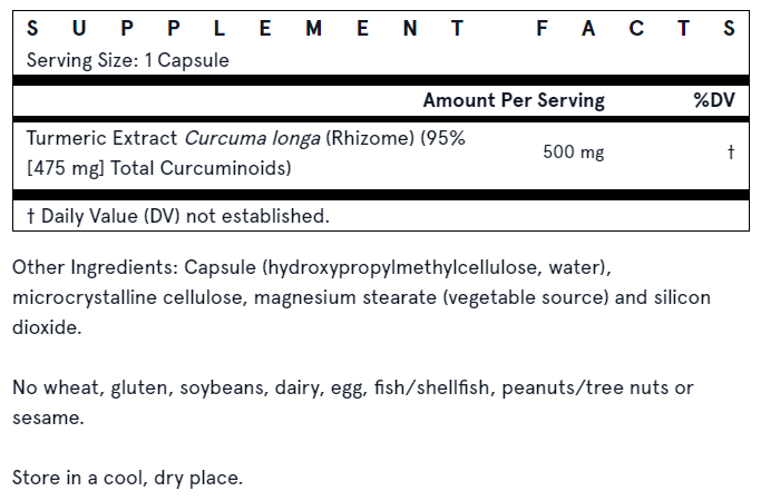 Jarrow Formulas Curcumin 95 500mg