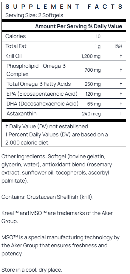 Jarrow Formulas Krill Oil 60 softgels
