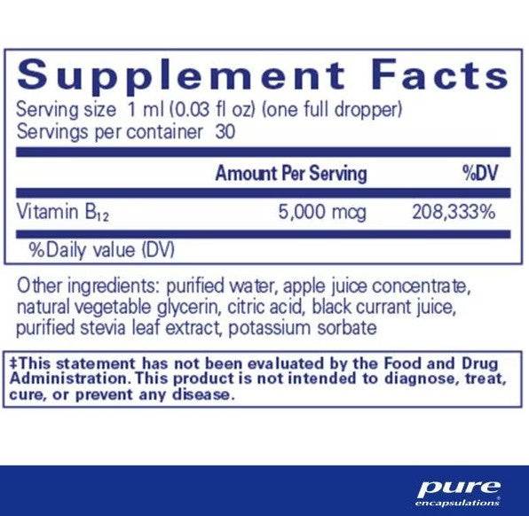 Pure Encapsulations B12 5000 1oz Liquid