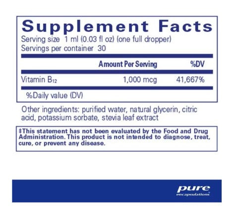 Pure Encapsulations B12 1oz Liquid