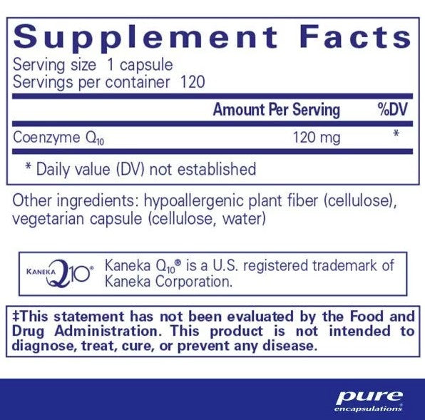 Pure Encapsulations CoQ10 120mg 120 capsules