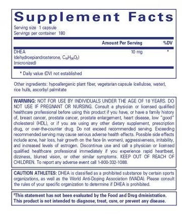 Pure Encapsulations DHEA 10mg 180 capsules