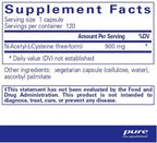 Pure Encapsulations NAC (N-Acetyl-l-Cysteine) 900mg 120 capsules