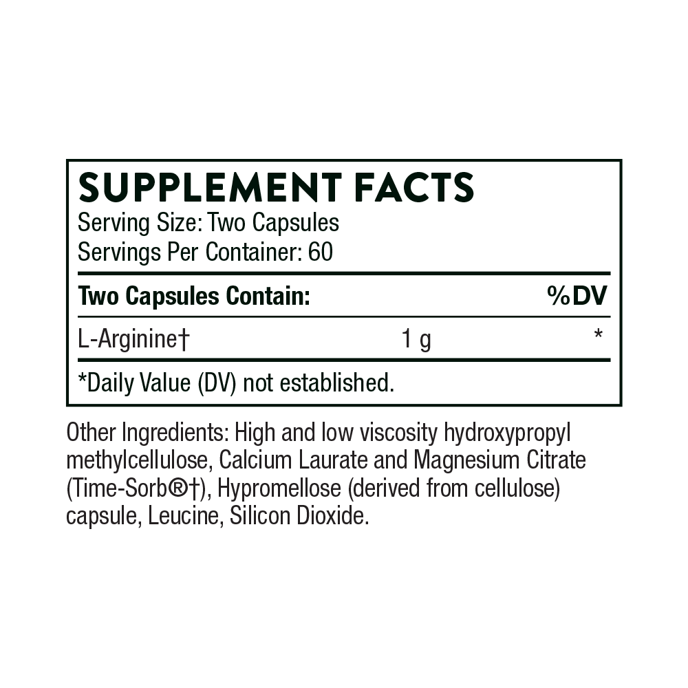 Thorne L-Arginine Sustained Release 120caps (Formerly Perfusia-SR)