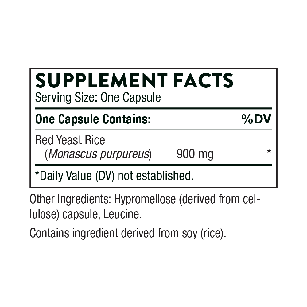Thorne Red Yeast Rice 120 capsules (Formerly Choleast-900)