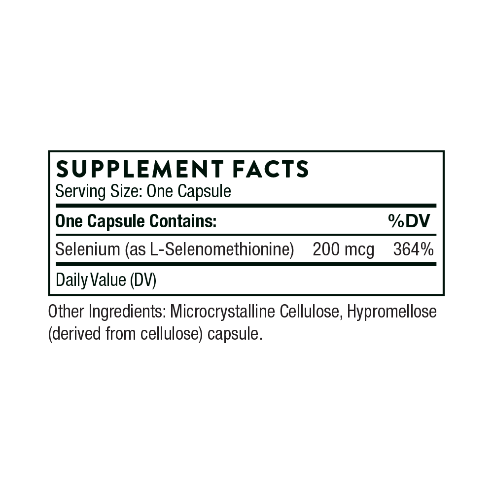 Thorne Selenium 60 capsules (Formerly Selenomethionine)