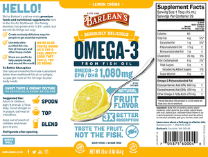 Barlean's Seriously Delicious™ Omega-3 Fish Oil 16oz