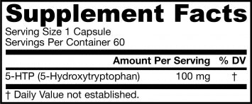 Jarrow Formulas 5-HTP 100mg 60 capsules