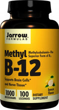 Load image into Gallery viewer, Jarrow Formulas Methyl B-12 1000mcg 100 lozenges - Lemon Flavor