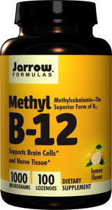 Jarrow Formulas Methyl B-12 1000mcg 100 lozenges - Lemon Flavor
