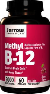 Jarrow Formulas Methyl B-12 5000mcg 60 lozenges - Cherry Flavor