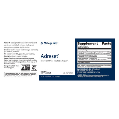 Metagenics Adreset 180capsules