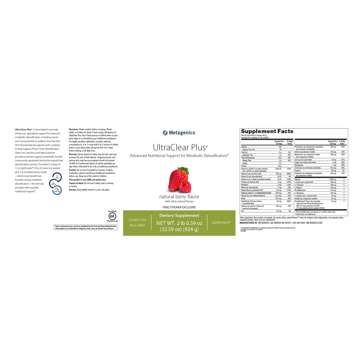 Metagenics UltraClear PLUS 21 servings