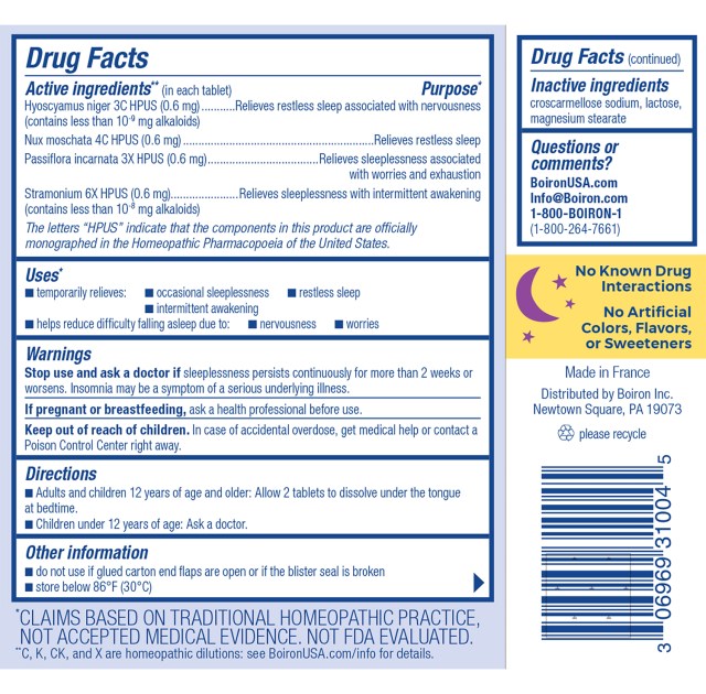 Boiron SleepCalm® 60 Tablets (Formerly Quietude)