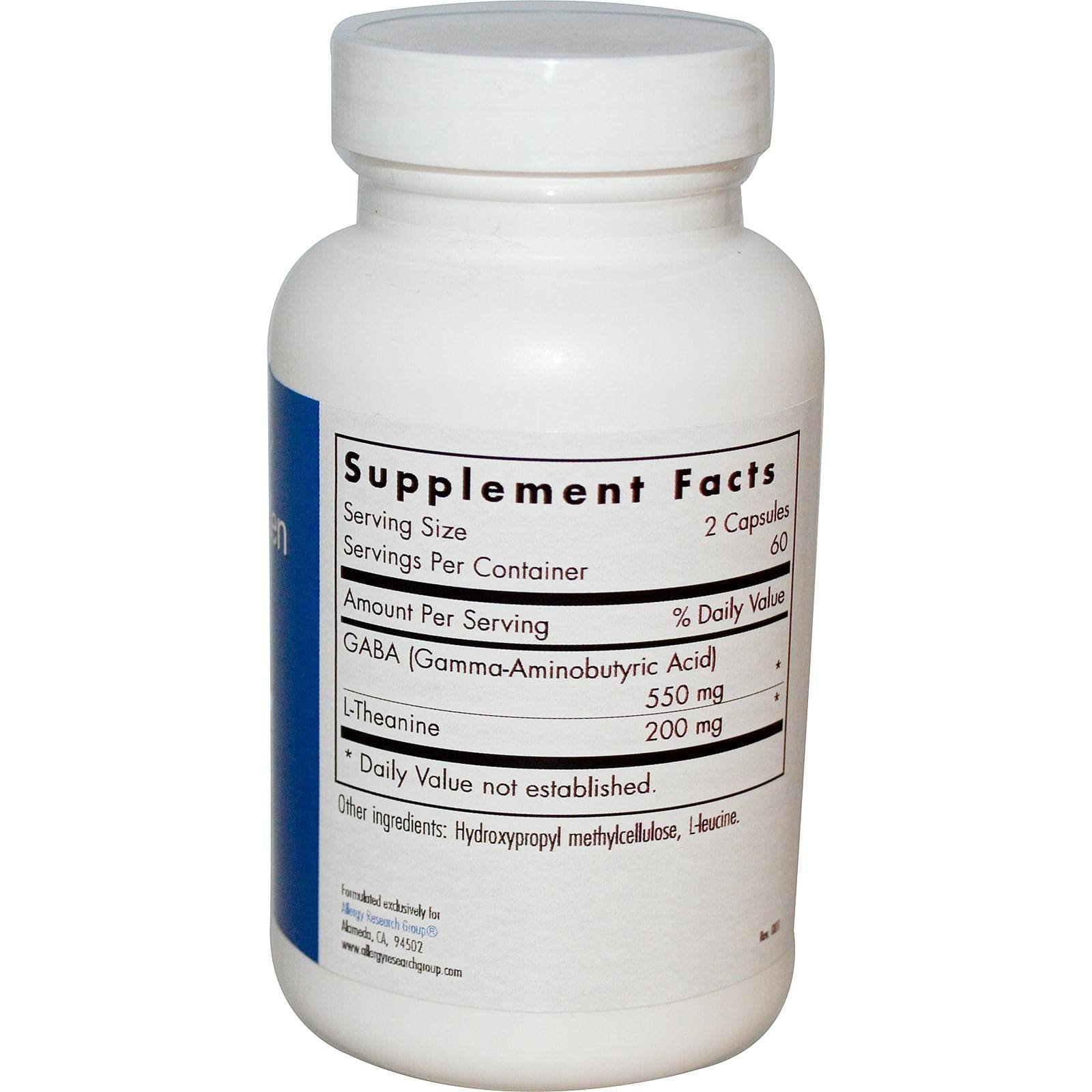 Allergy Research Group 200mg of Zen 60c Back