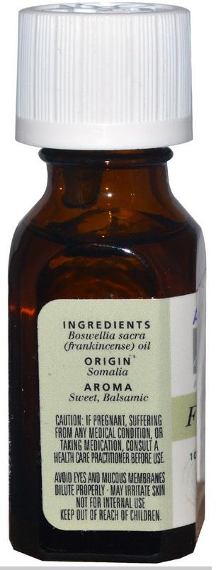 Aura Cacia Frankincense Oil Supplement Facts