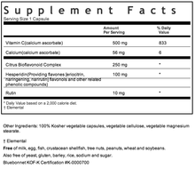 Load image into Gallery viewer, Bluebonnet Buffered Vitamin C 500mg Supplement Facts