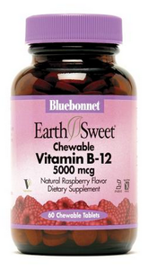 Bluebonnet B-12 5000mcg 60 chewable tablets Front