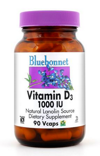 Bluebonnet Vitamin D3 1000IU Capsules