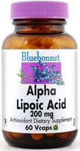Load image into Gallery viewer, Bluebonnet Alpha Lipoic Acid 200mg 60 vcaps Front