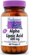 Load image into Gallery viewer, Bluebonnet Alpha Lipoic Acid 600mg 60 vcaps Front