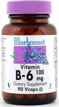 Load image into Gallery viewer, Bluebonnet B-6 100mg 90vcaps Front