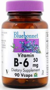 Bluebonnet Vitamin B-6 50mg 90 vcaps Front